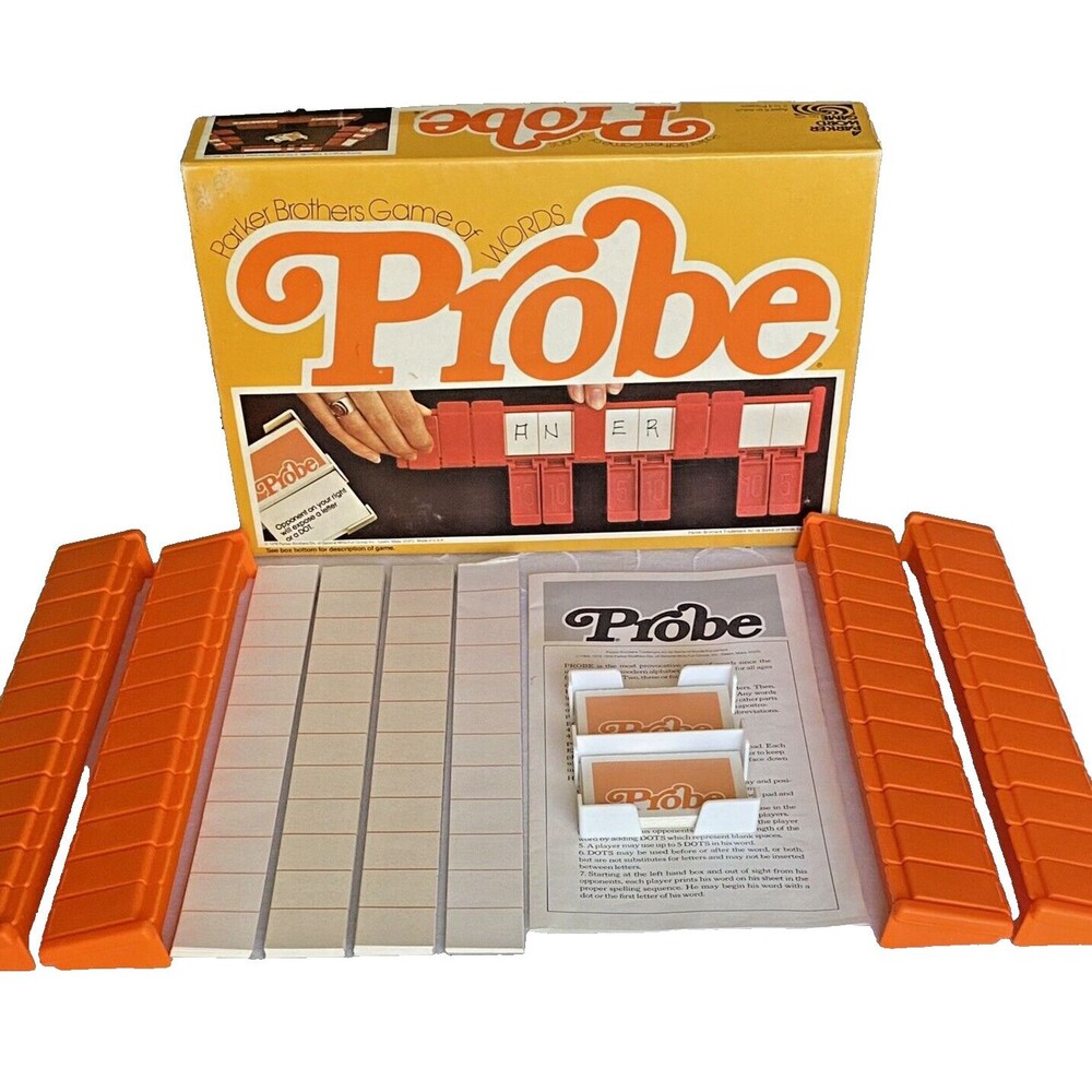 Vintage PROBE Board Game of Words 1976 Parker Brothers COMPLETE